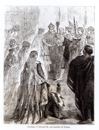 Marriage of Edward II (1284-1327) and Isabella of France (1292-1358) by English School